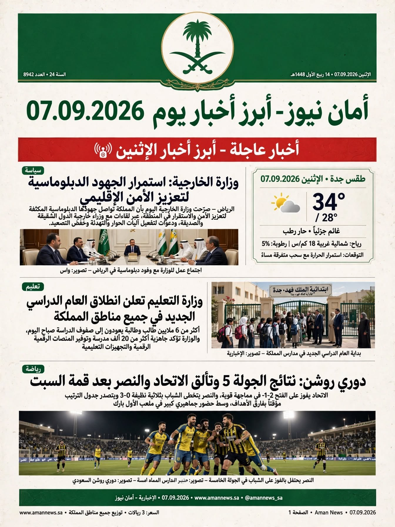 aman news front page